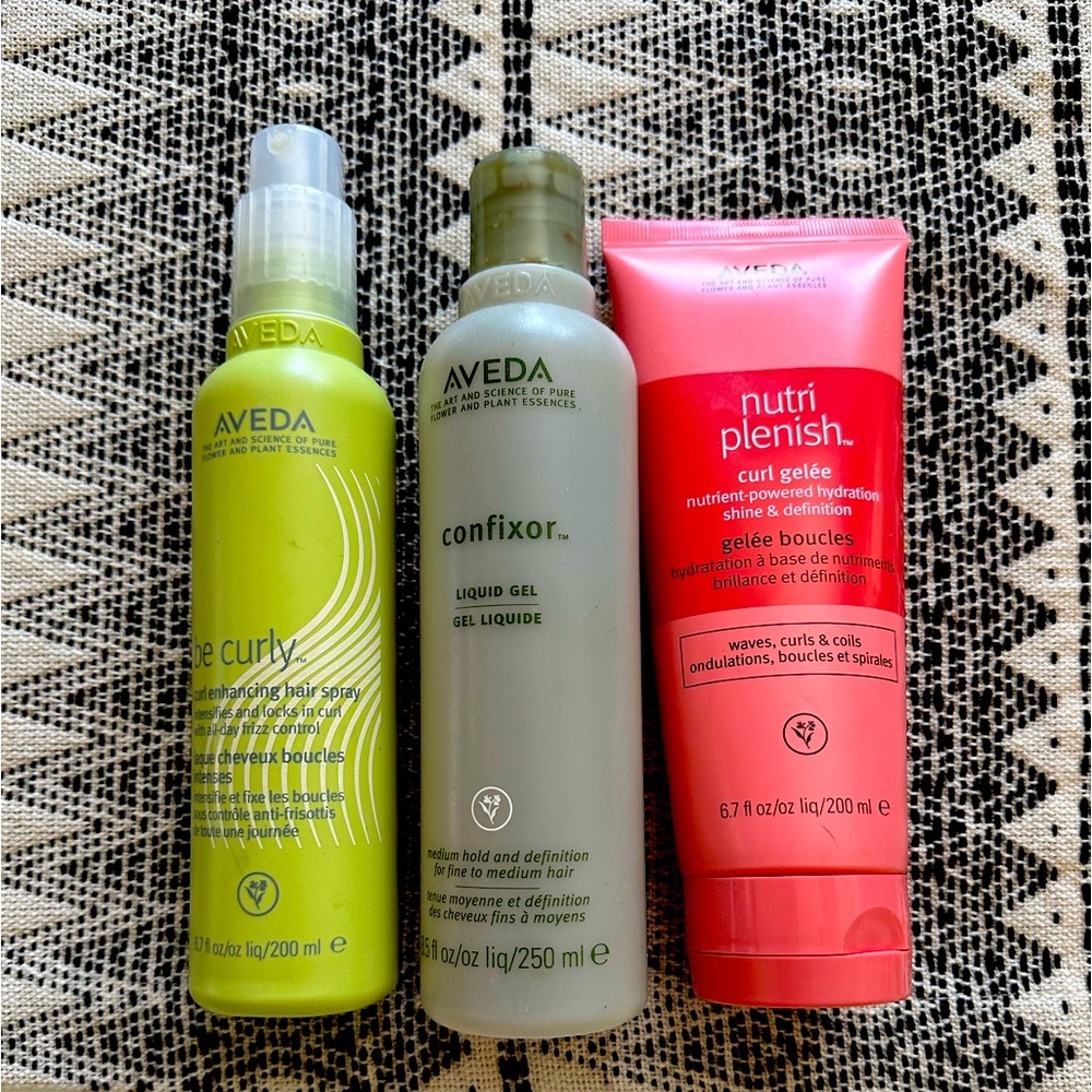 Aveda Confixor Gel 8.5fl Oz Liq Be curly hair spray *OPEN 50% Full +NutriPlenish